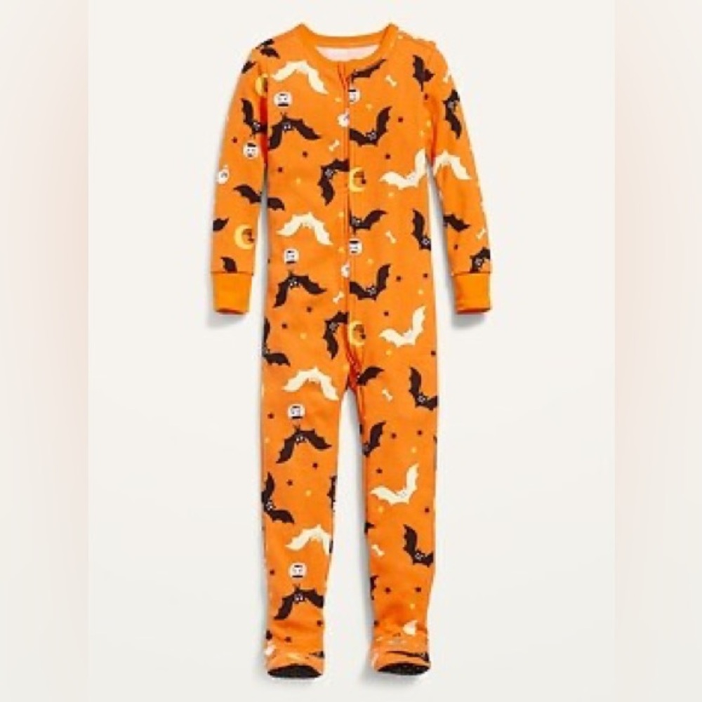 Old Navy Orange Halloween Footie Pajamas, 5T